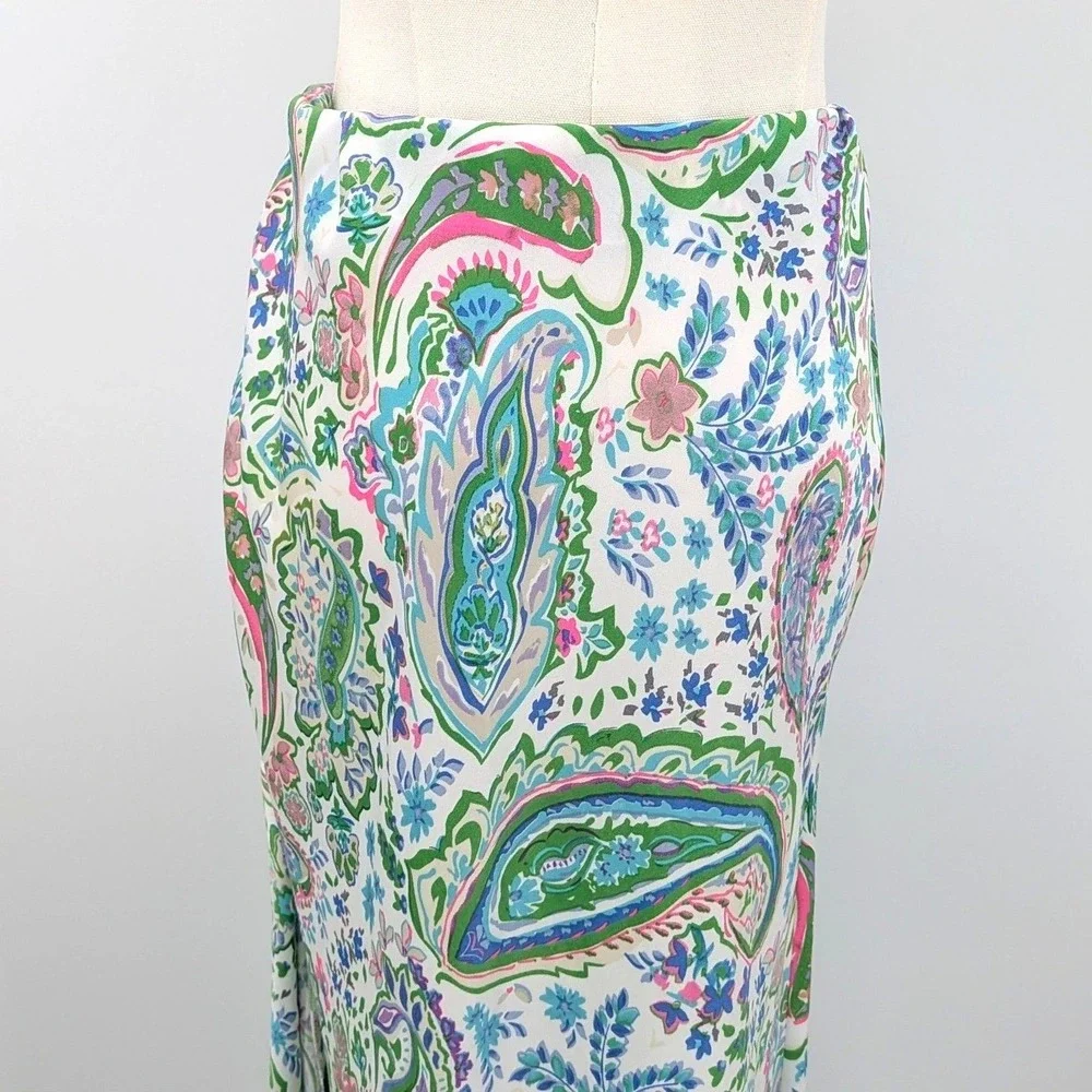 Easel Pastel Paisley Maxi Skirt M Boho‎ Spring Lightweight Casual Weekend